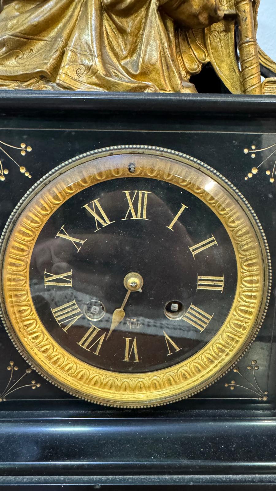 Antique French Fireplace Clock – 19th Century