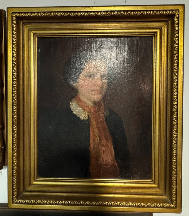 Retrato a Óleo de Adelaide Lippens – Escola Flamenga – c. 1820–1860