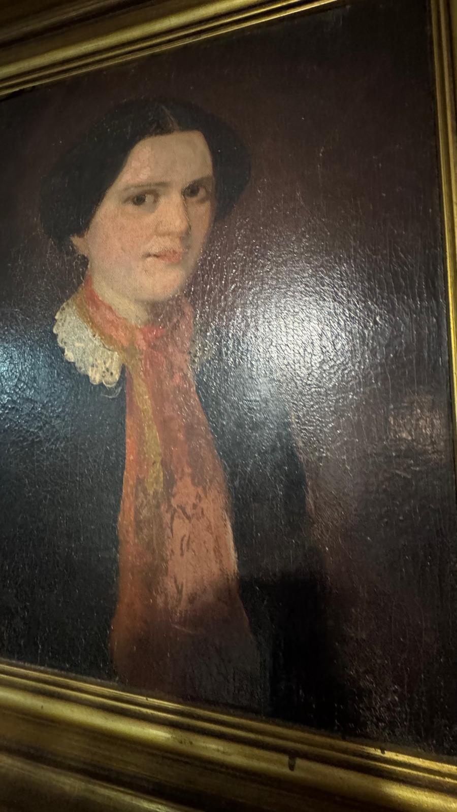 Retrato a Óleo de Adelaide Lippens – Escola Flamenga – c. 1820–1860