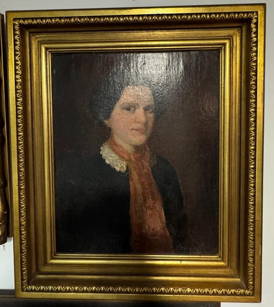 Retrato a Óleo de Adelaide Lippens – Escola Flamenga – c. 1820–1860