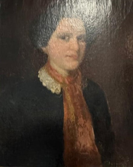 Retrato a Óleo de Adelaide Lippens – Escola Flamenga – c. 1820–1860
