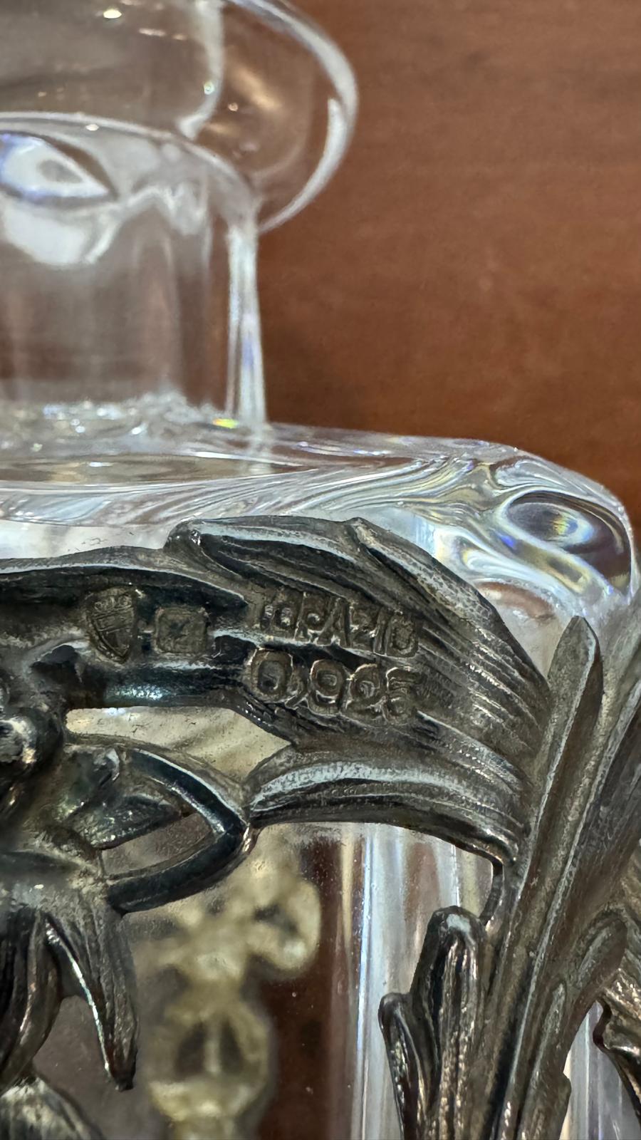 Decanter Vintage Topázio em Cristal Atlantis com Colarinho