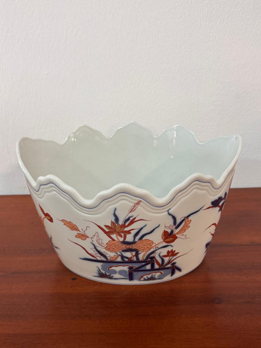 Taça Decorativa Vista Alegre – Coleção Imari | Porcelana Portuguesa com Bordo Recortado