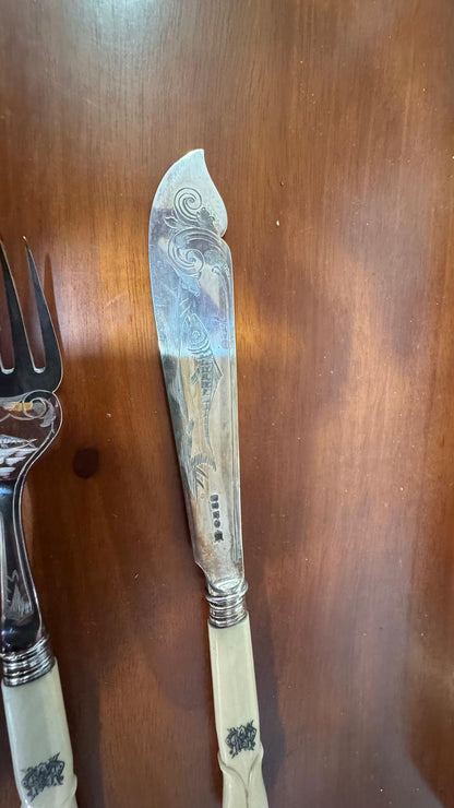 Faqueiro Antigo para Peixe – Século XIX / Início do Século XX