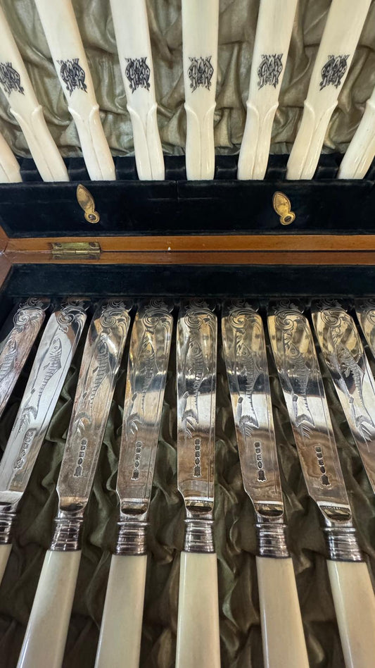Antique Fish Cutlery Set – 19th/Early 20th Century