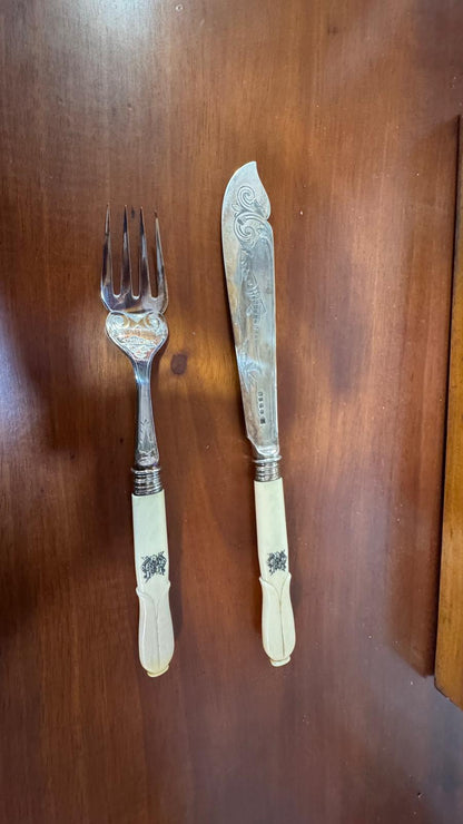 Faqueiro Antigo para Peixe – Século XIX / Início do Século XX