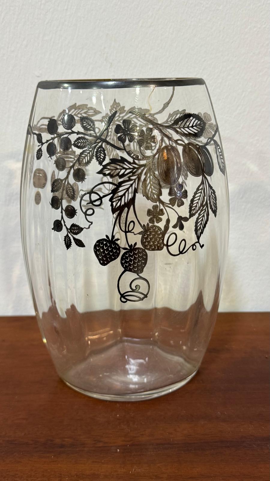 Sterling Silver Pitcher with Floral Carvings – Marked “STERLING”