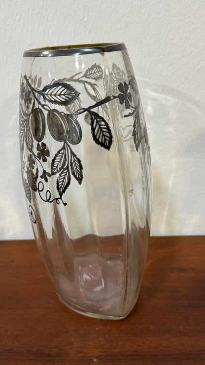 Sterling Silver Pitcher with Floral Carvings – Marked “STERLING”