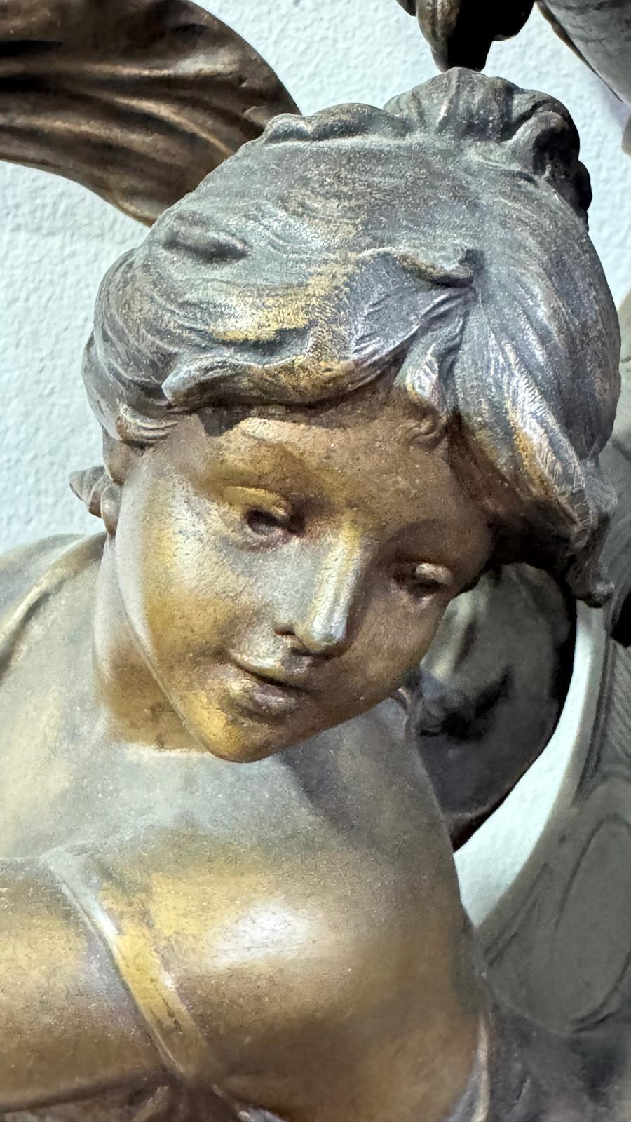 Relógio de Lareira Antigo – Bronze Atribuído – Estilo Napoleão III