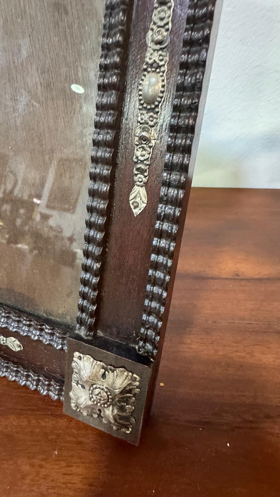 Antique Portuguese Table Frame in Sterling Silver (30 x 25 cm) – Art and Elegance of the 1920s