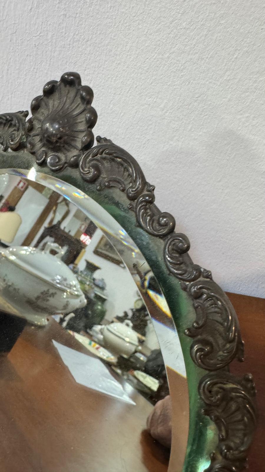 Espelho de Toucador Antigo em Prata Portuguesa