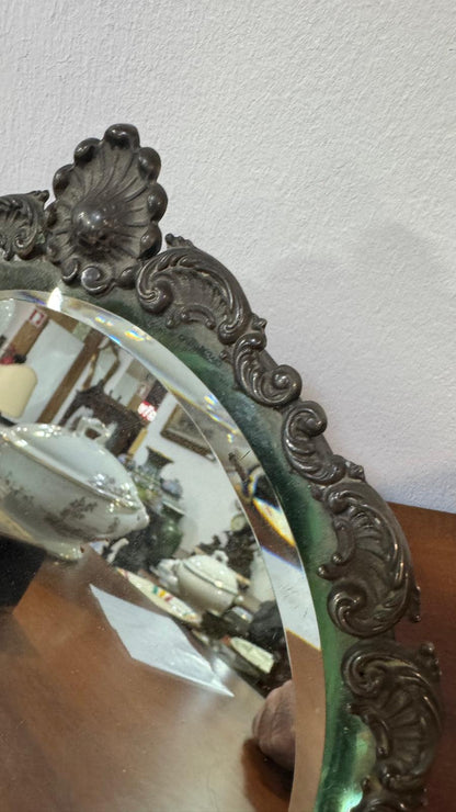 Espelho de Toucador Antigo em Prata Portuguesa