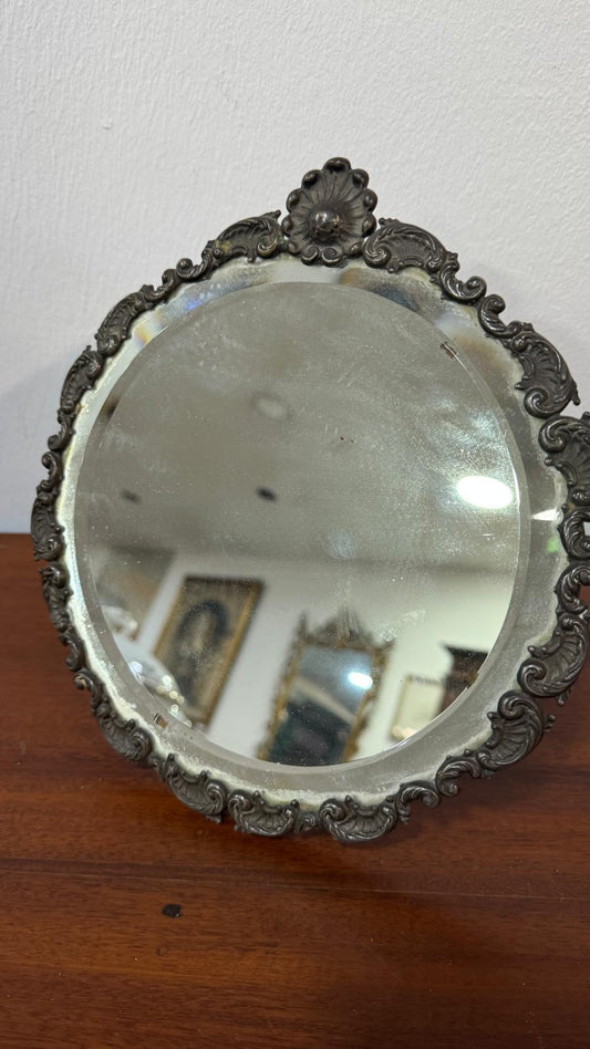 Espelho de Toucador Antigo em Prata Portuguesa
