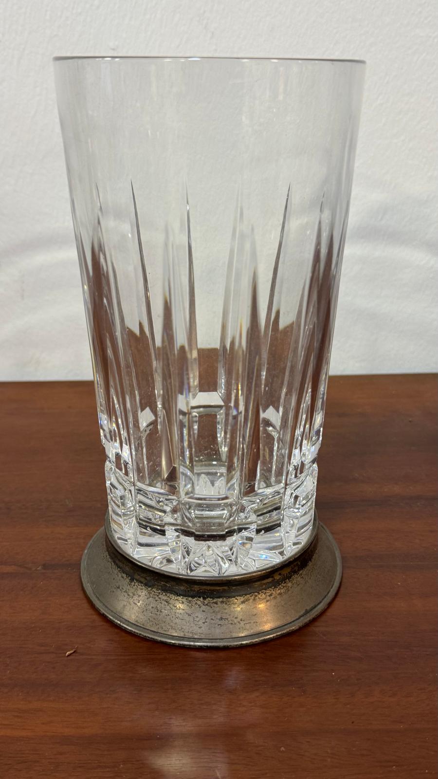 Jarra de Cristal Atlantis com Prata – Elegância Portuguesa