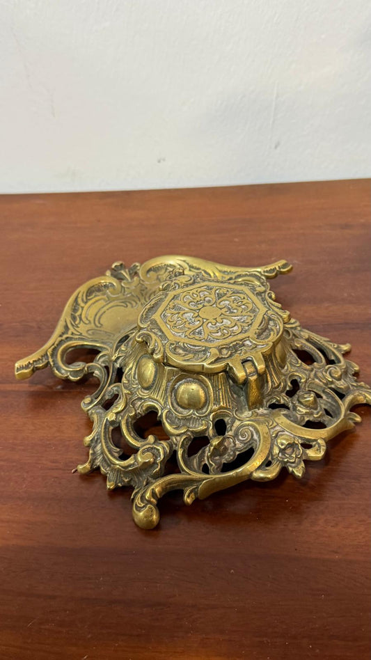 Tinteiro Antigo em Latão – Século XIX