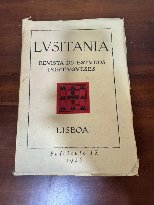 Lusitania - Revista de Estudos Portugueses 1926 - Fascículo IX - Lisboa - Publicação Histórica Rara