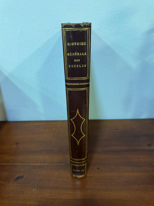 Histoire Générale des Peuples - De l'Antiquité à Nos Jours - Encadernação Couro com Dourados
