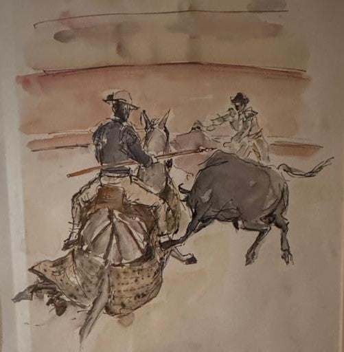 António Martin Maqueda - Aguarela Tauromaquia