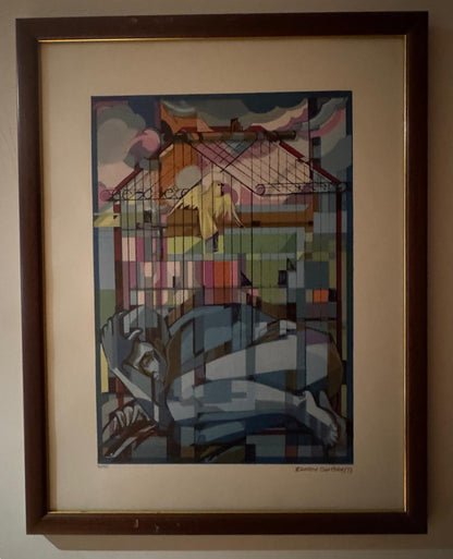 Serigrafia Evaristo Quintas - Composição Arquitetónica, 1999