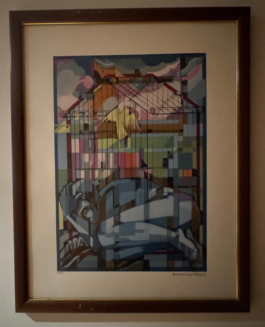 Serigrafia Evaristo Quintas - Composição Arquitetónica, 1999