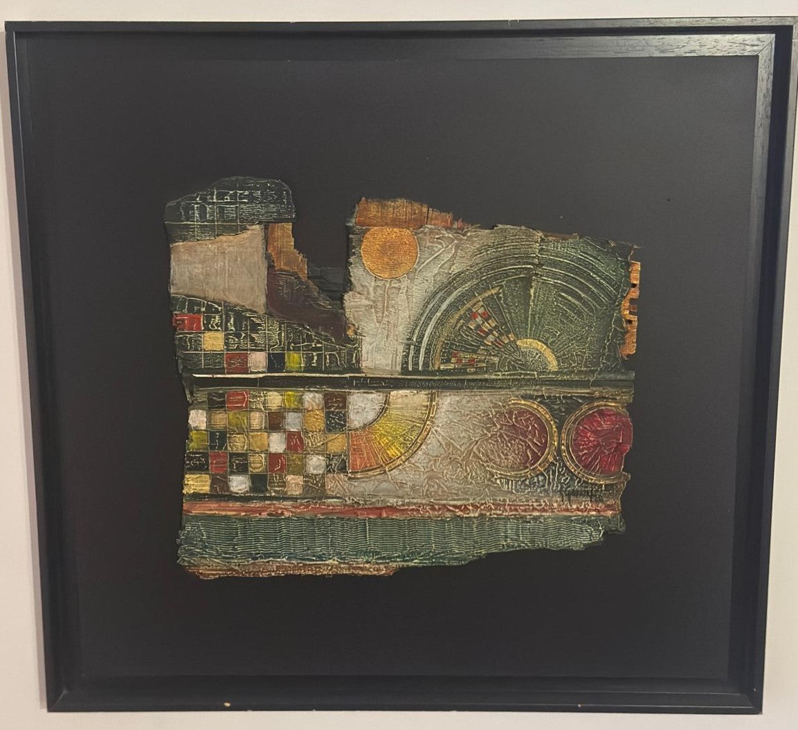 Pintura Original Assinada - Composição Abstrata com Texturas