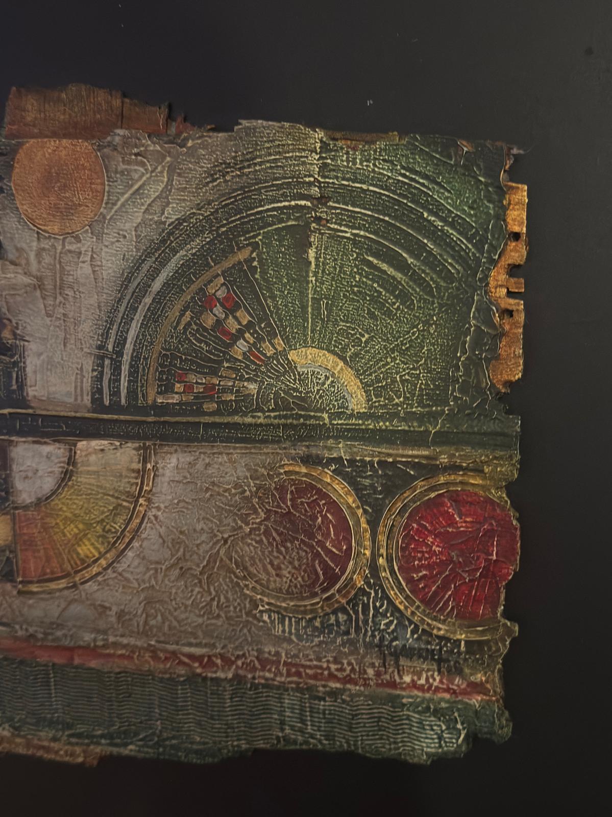 Pintura Original Assinada - Composição Abstrata com Texturas