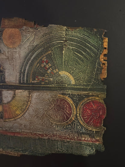 Pintura Original Assinada - Composição Abstrata com Texturas