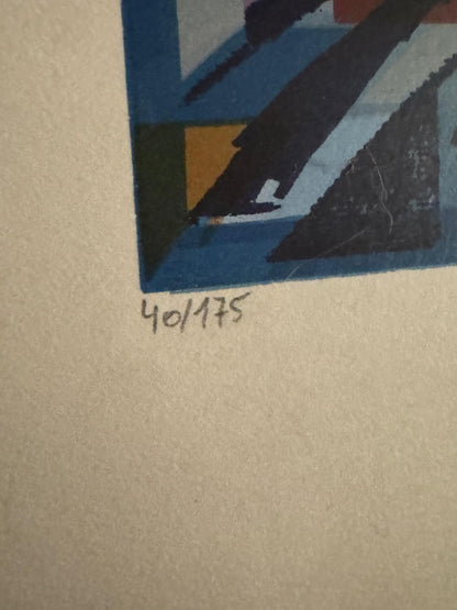 Serigrafia Evaristo Quintas - Composição Arquitetónica, 1999