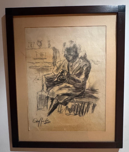 Caffuts - Desenho Original "Figura Sentada"