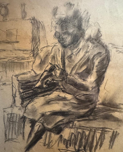 Caffuts - Desenho Original "Figura Sentada"