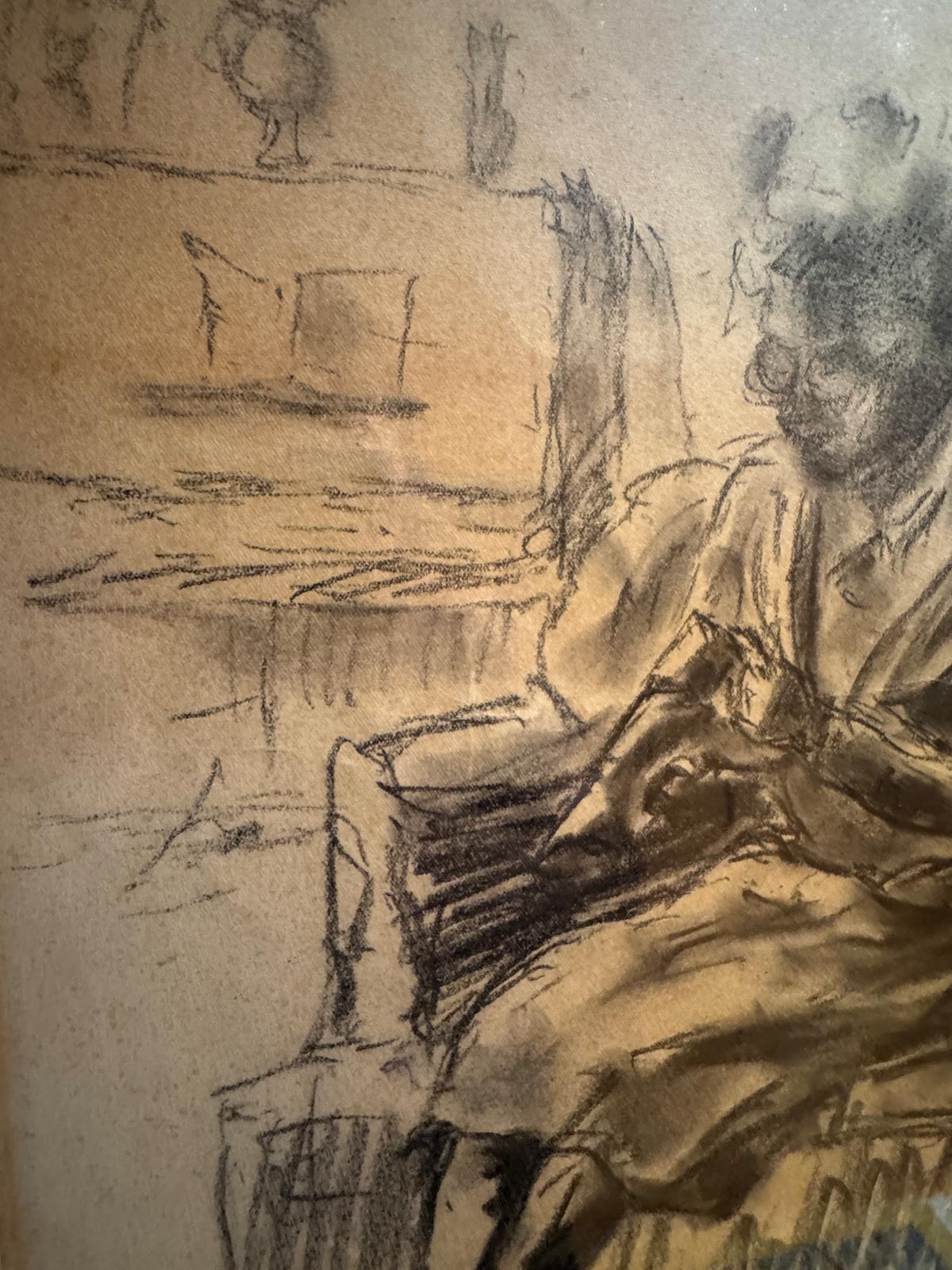 Caffuts - Desenho Original "Figura Sentada"