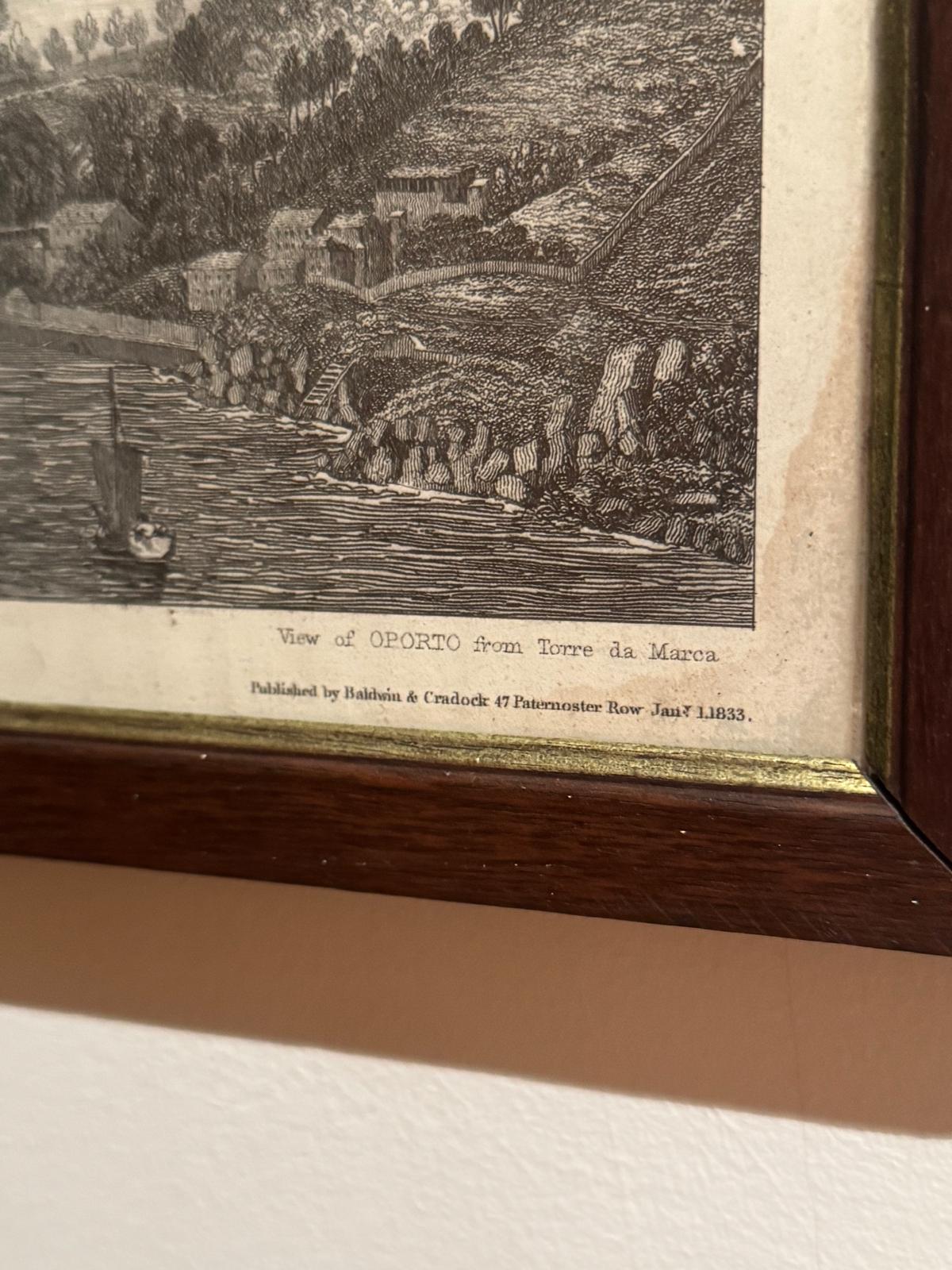 Mapa Histórico do Porto - Planta e Vista da Cidade (Gravura Antiga)