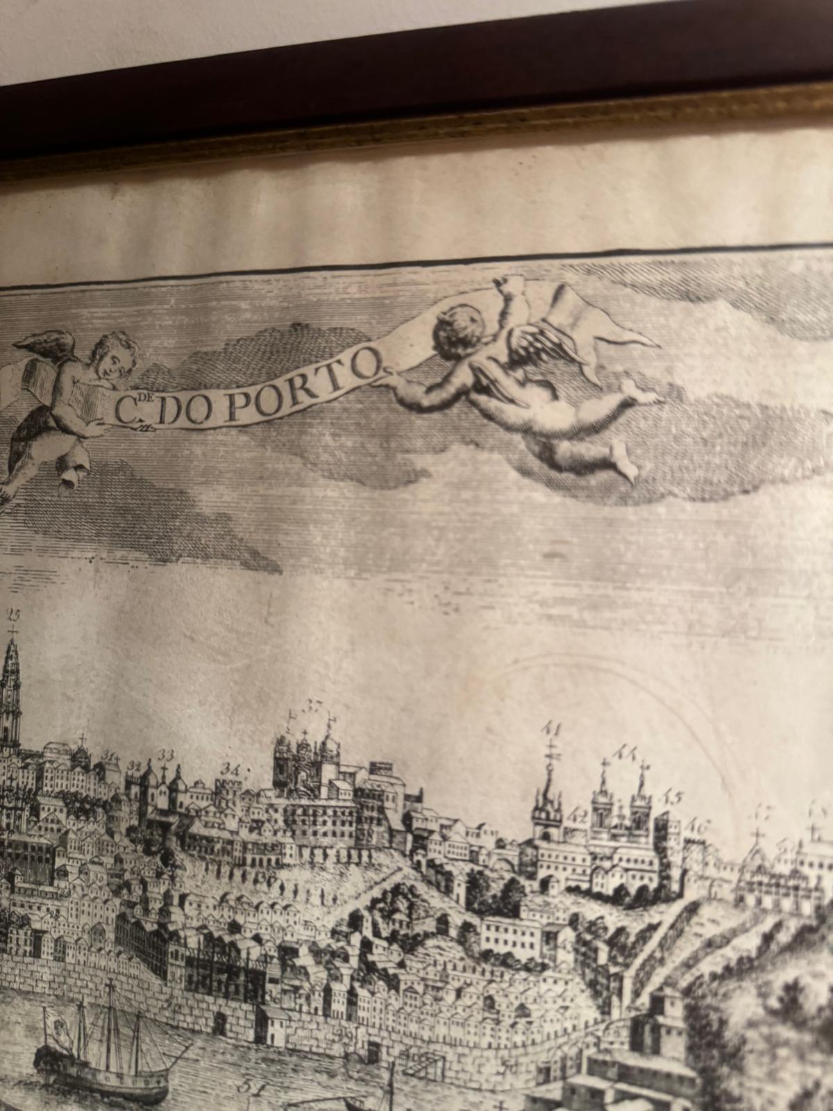 Mapa Histórico do Porto - Planta e Vista da Cidade (Gravura Antiga)