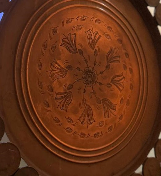 Bandeja Decorativa Cobre com Moedas 20 Réis - D. Carlos I e D. Luís I