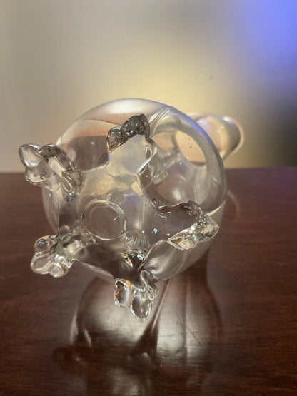 Jarra Trauliteira Vidro Transparente com Três Pés - Vintage Português