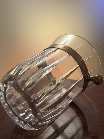 Balde de Gelo Baccarat em Cristal - Alça Prateada - Século XX