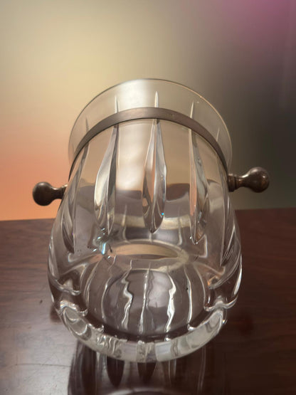 Balde de Gelo Baccarat em Cristal - Alça Prateada - Século XX