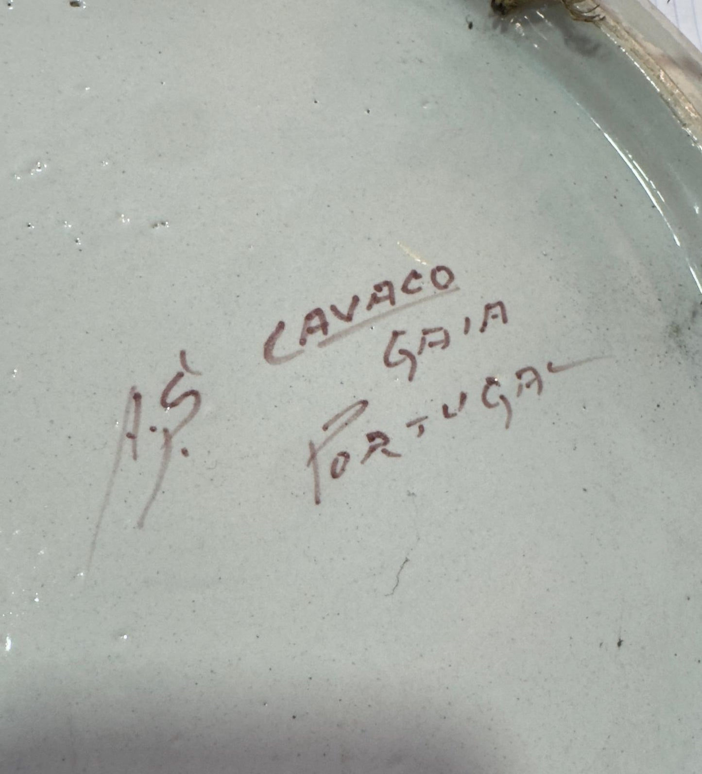 Prato Falante Fábrica do Cavaco - Faiança Portuguesa Século XX