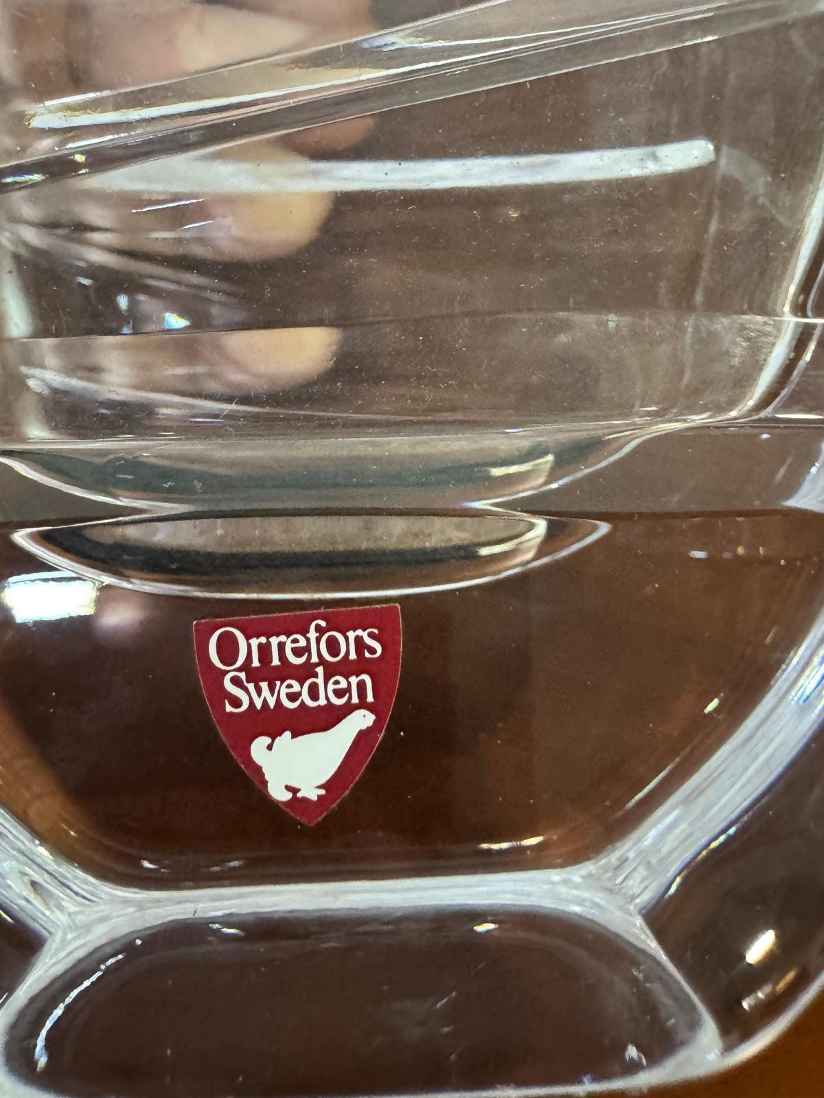 Vaso de Cristal Orrefors Sweden - Design Escandinavo