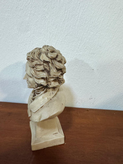 Busto Decorativo de Beethoven – Resina Bege | Escultura Clássica