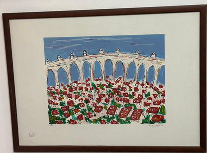 Serigrafia "Águas Livres" 104/200 - Pantoja Rojão (1997) Emoldurada