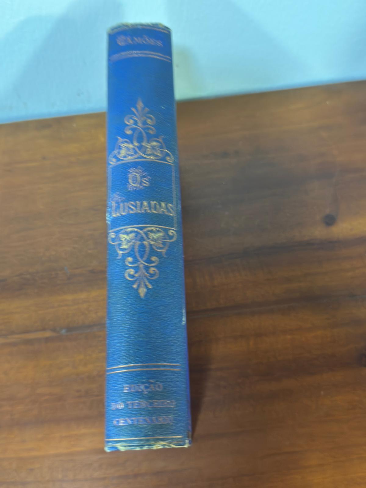"Os Lusíadas" Luiz de Camões - Edição Rara 1880 | Encadernação Percalina Azul