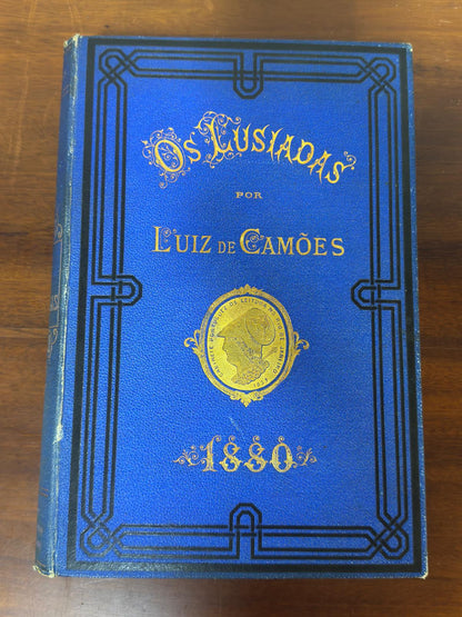"Os Lusíadas" Luiz de Camões - Edição Rara 1880 | Encadernação Percalina Azul