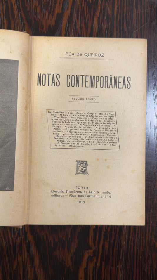Notas Contemporâneas - Eça de Queiroz (1913) | 2ª Edição