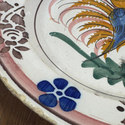 Prato Tradicional Português com Galo de Barcelos - Cerâmica Antiga