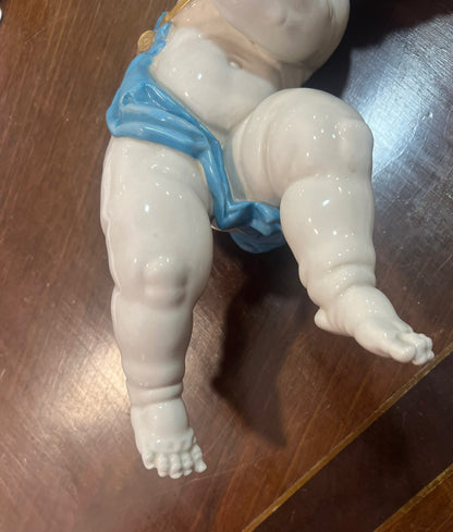 Anjo / Querubim de Parede em Porcelana Algora Pintado à Mão