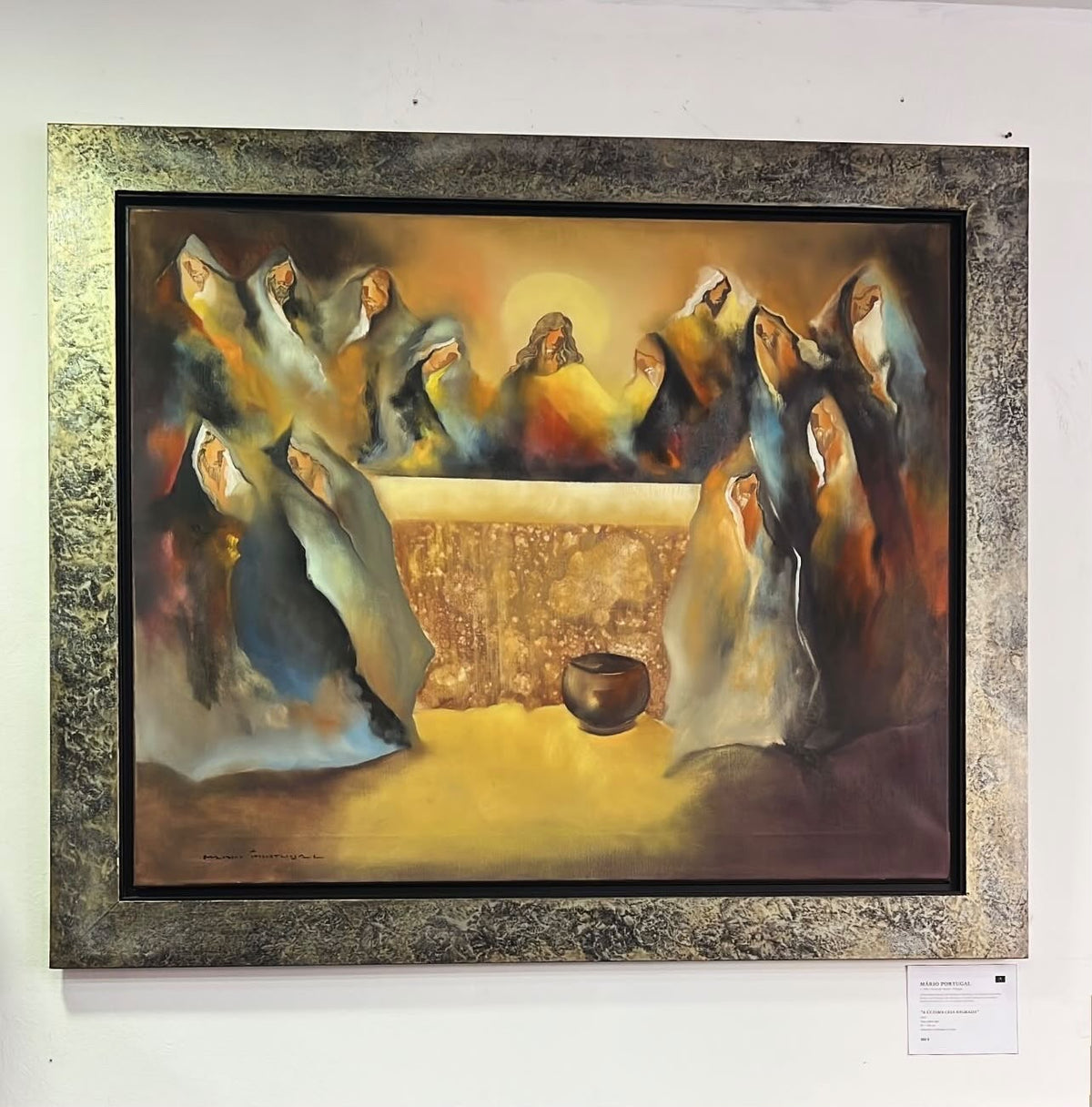 Quadro Óleo sobre Tela "A Última Ceia Sagrada" de Mário Portugal (2007)