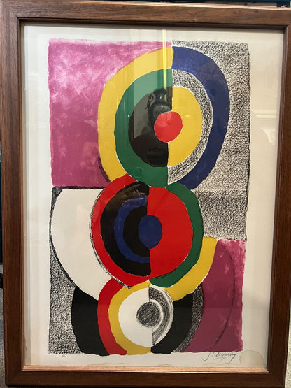 Litografia Original Assinada Sonia Delaunay - Composição Abstrata (48/200)