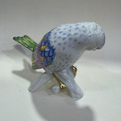 Papagaio Decorativo Vista Alegre em Porcelana Pintada à Mão