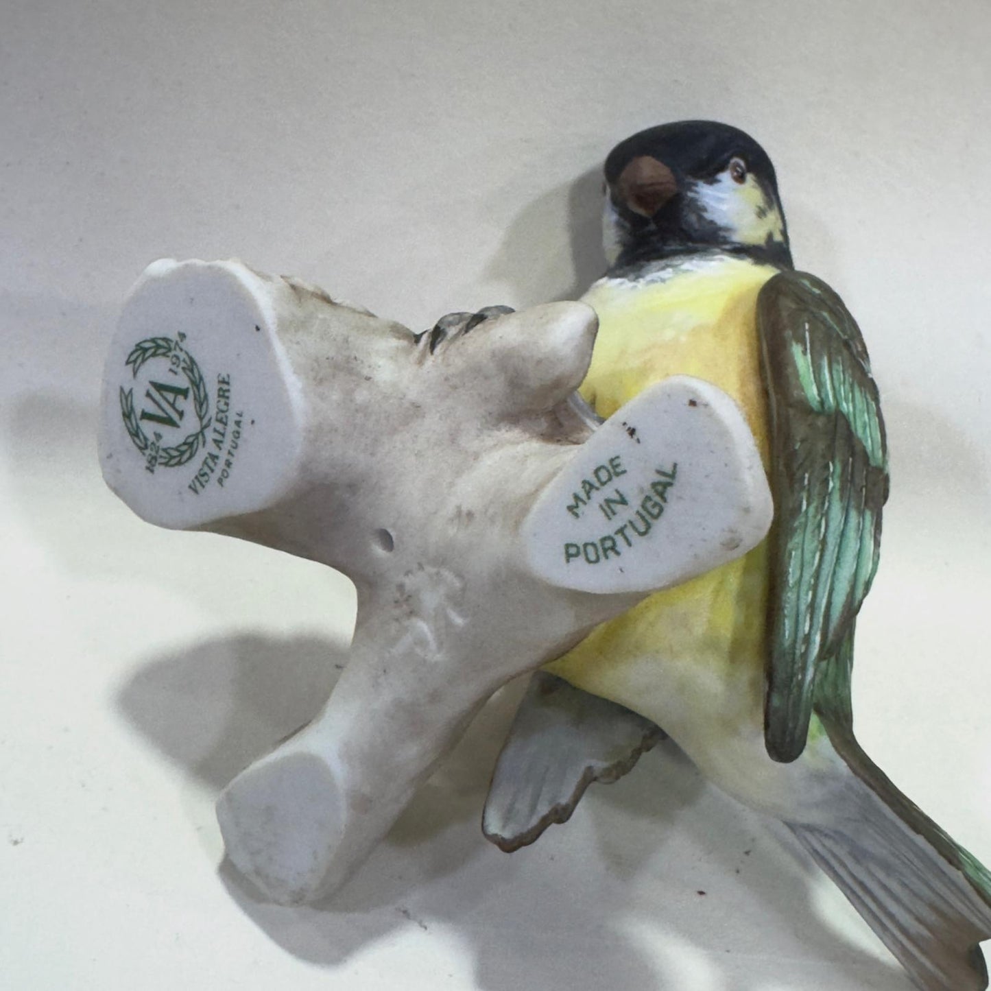 Pássaro Decorativo Vista Alegre em Porcelana - Tons Azul e Verde